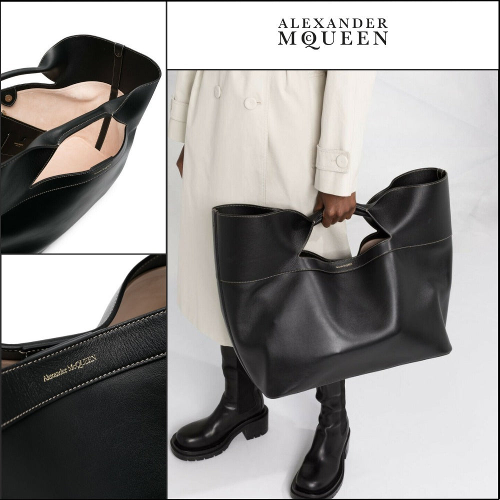 【Alexander Mcqueen】Bow Large Tote Bag Black