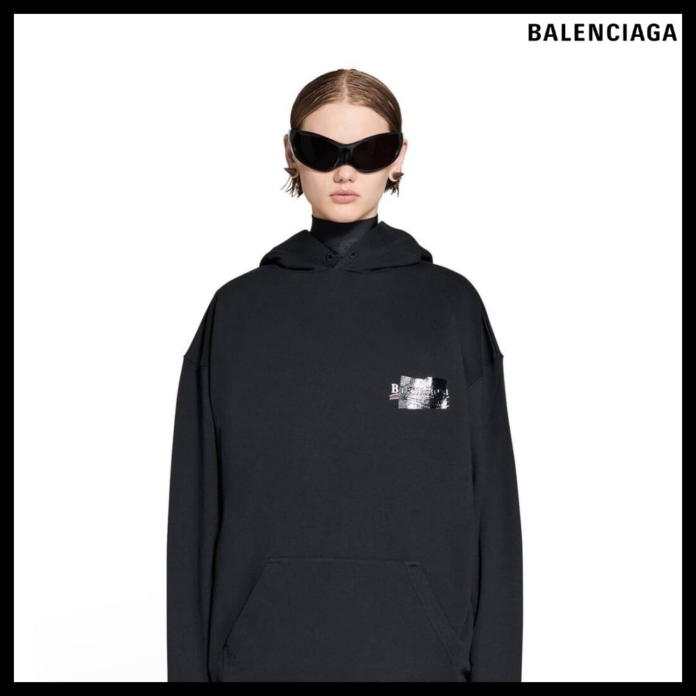 【BALENCIAGA】Gaffer Hoodie Medium Fit Black