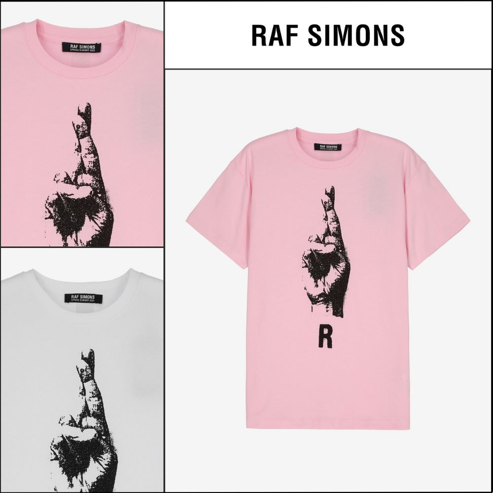【RAF SIMONS】Hand Sign Short Sleeve T Shirt 2colors