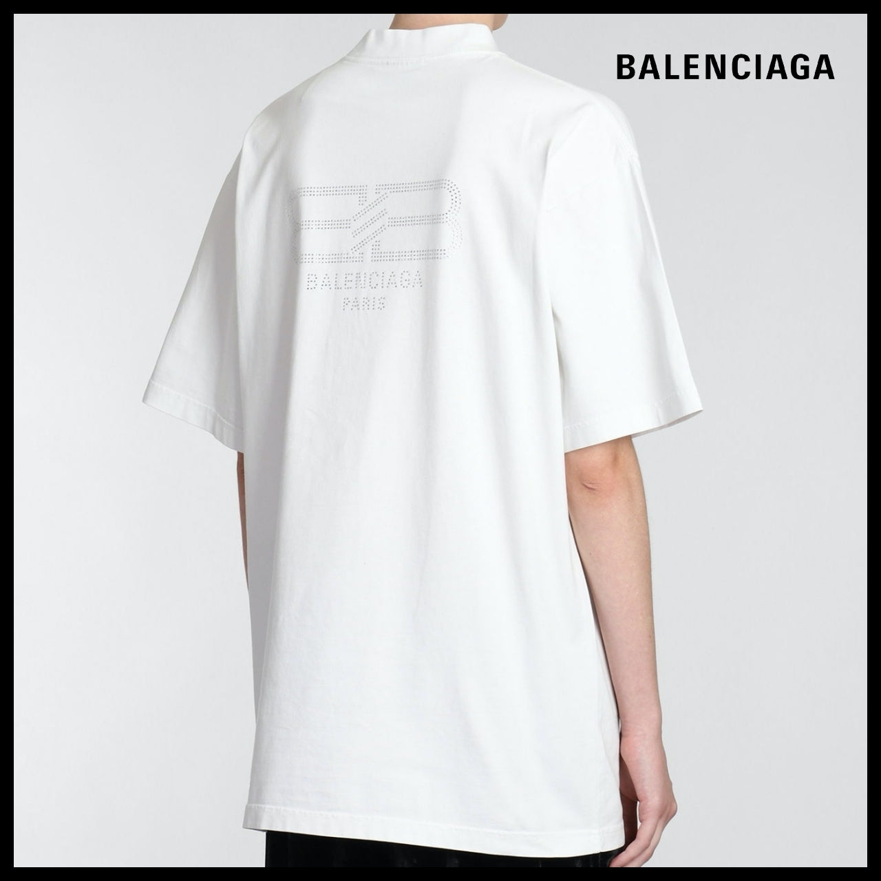 【BALENCIAGA】Medium Fit T-Shirt Dirty White