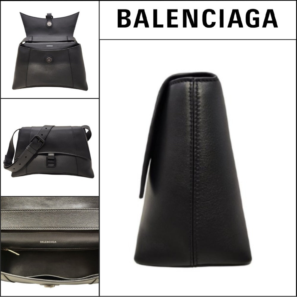 【BALENCIAGA 】Downtown Small Shoulder Bag Black
