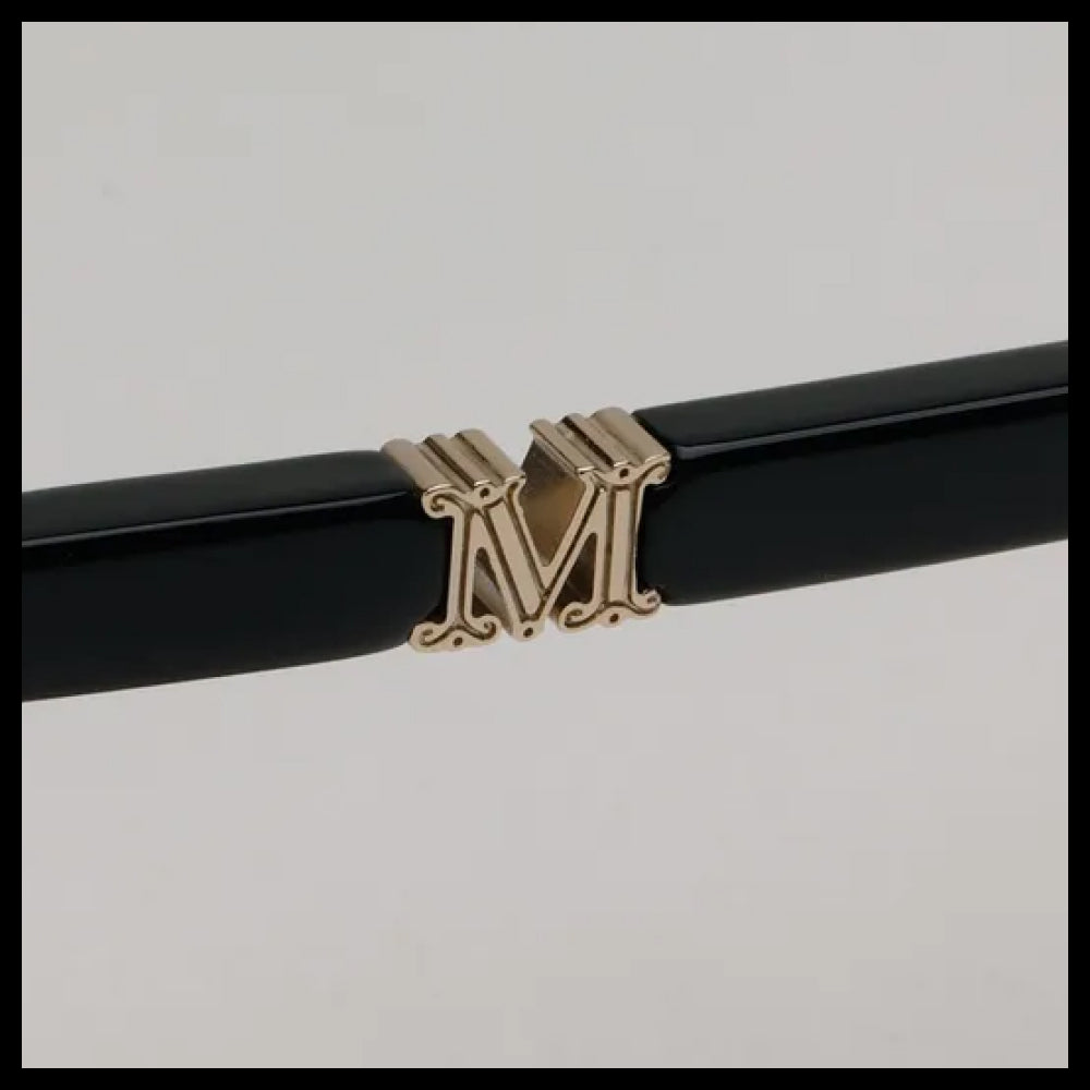 【Max Mara】Black Horn-Rimmed Eyeglasses Asian Fit Unisex