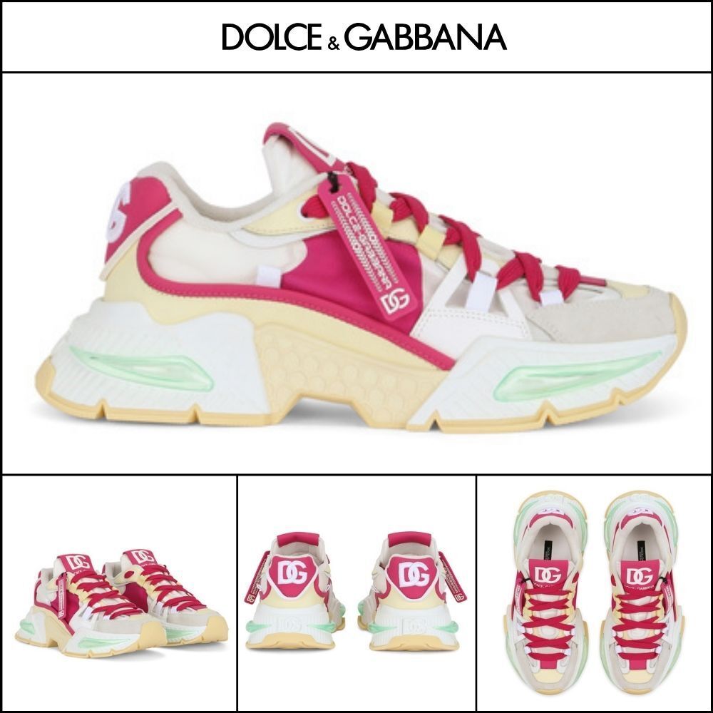 【Dolce & Gabbana】MIXED-MATERIAL AIRMASTER SNEAKERS PINK
