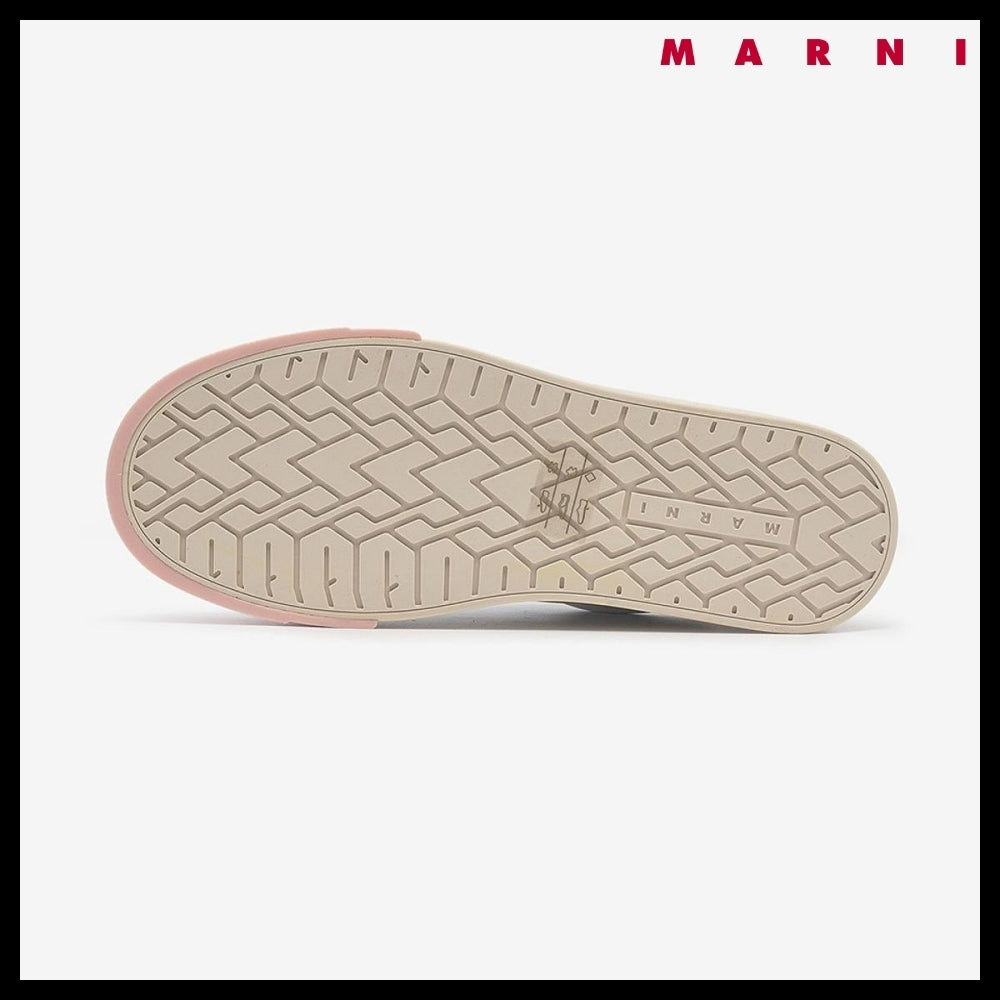 【MARNI】Dada Bumper Sneakers - Lily White & Light Pink