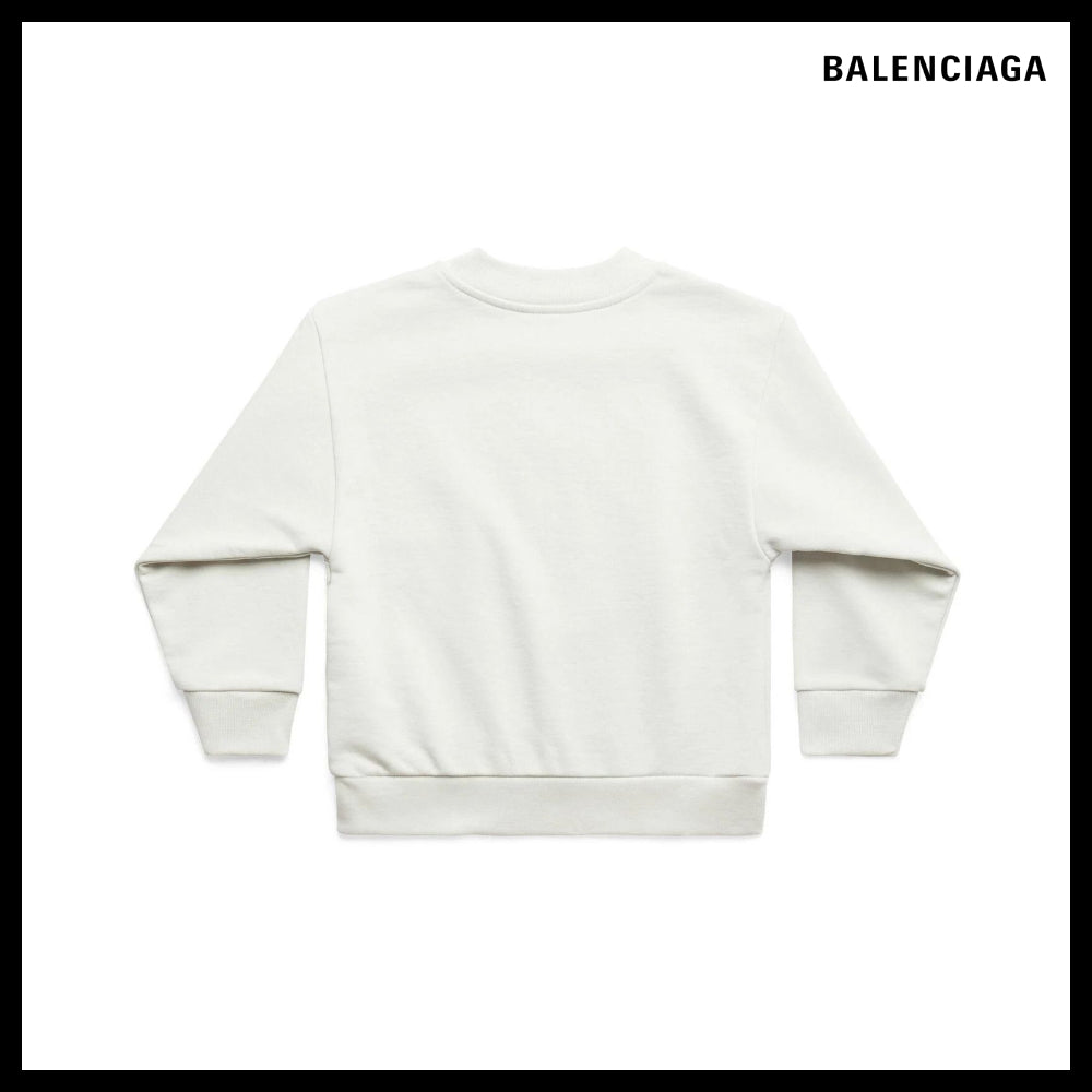 【BALENCIAGA】Kids DIY College Sweatshirt White