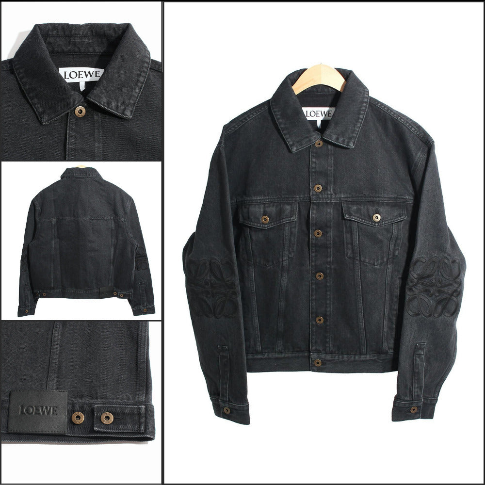 【LOEWE】Black Trucker Jacket casual outerwear