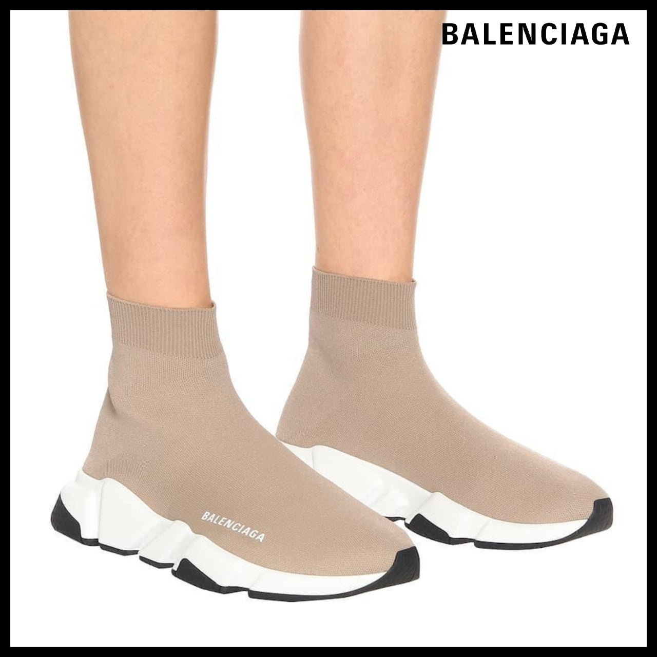 【BALENCIAGA】Speed Sneaker White Beige