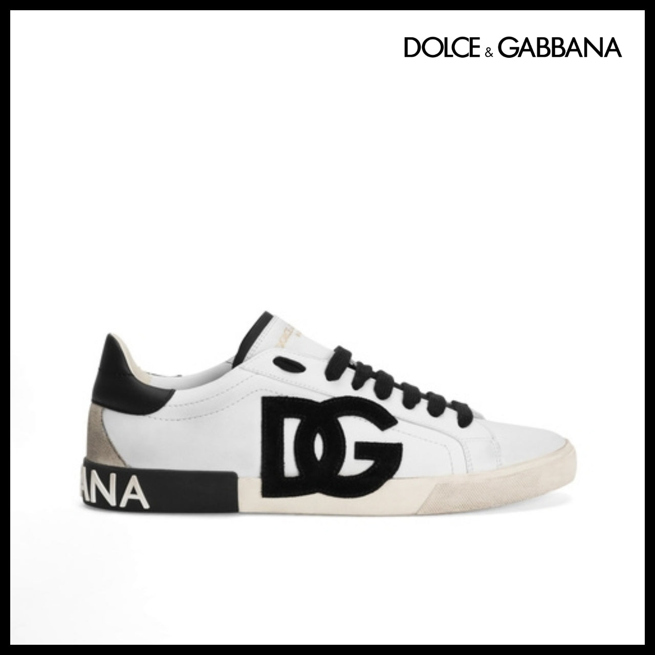 【Dolce & Gabbana】CALFSKIN PORTOFINO VINTAGE SNEAKERS