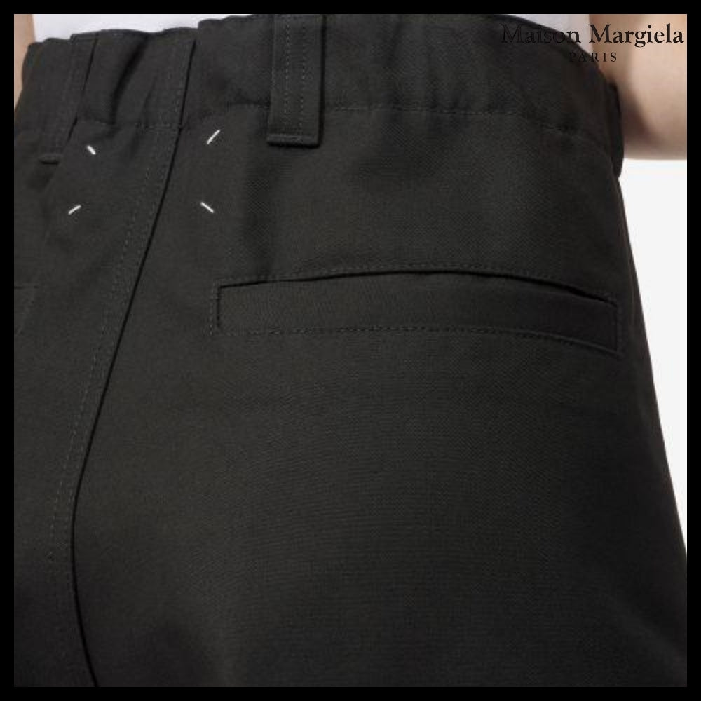 【Maison Margiela】Heavy Cotton Two Pleats Pants - Black