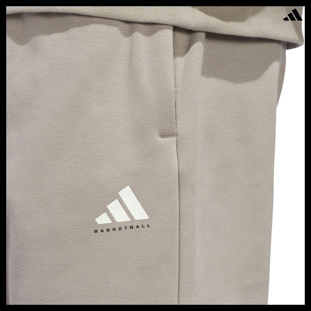 【ADIDAS】 Basketball Fleece Jogger Pants Putty Beige