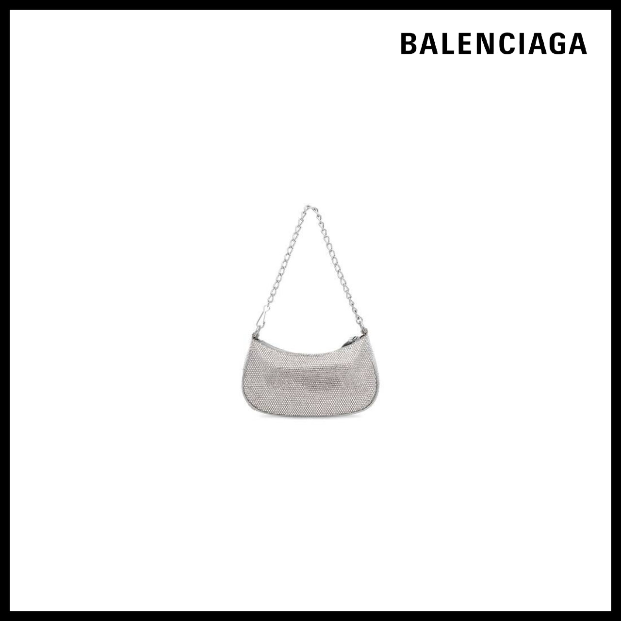 【BALENCIAGA】Le Cagole Mini Bag With Chain And Rhinestones