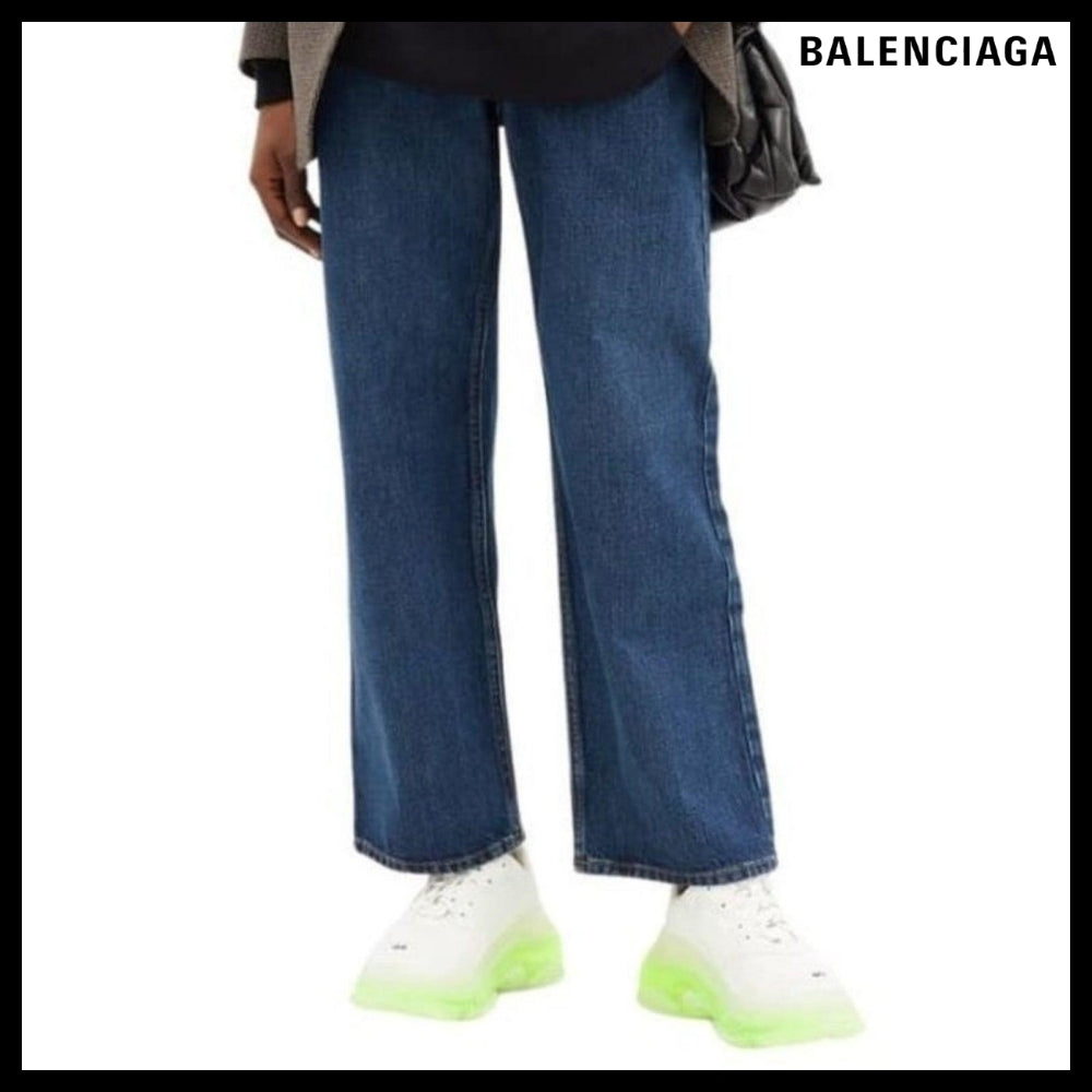 【Balenciaga】White Triple S Leather And Mesh Sneakers