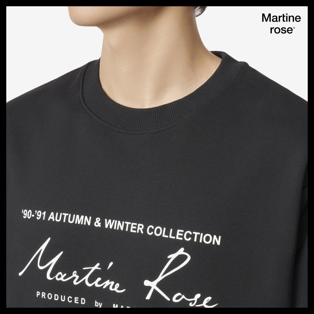 ◆MARTINE ROSE◆ ロゴ スウェット ブラック 人気 売れ筋