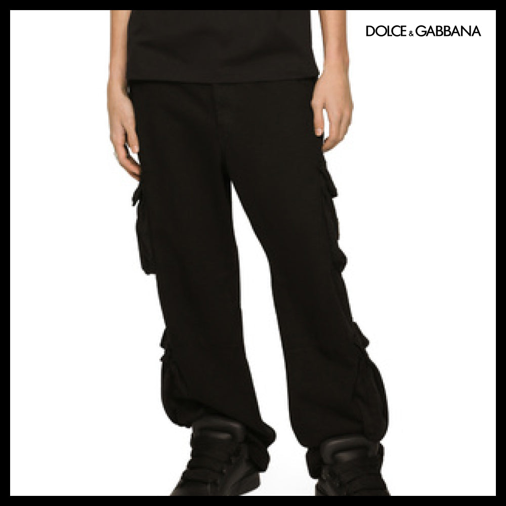 【Dolce & Gabbana】GARMENT-DYED COTTON CARGO PANTS