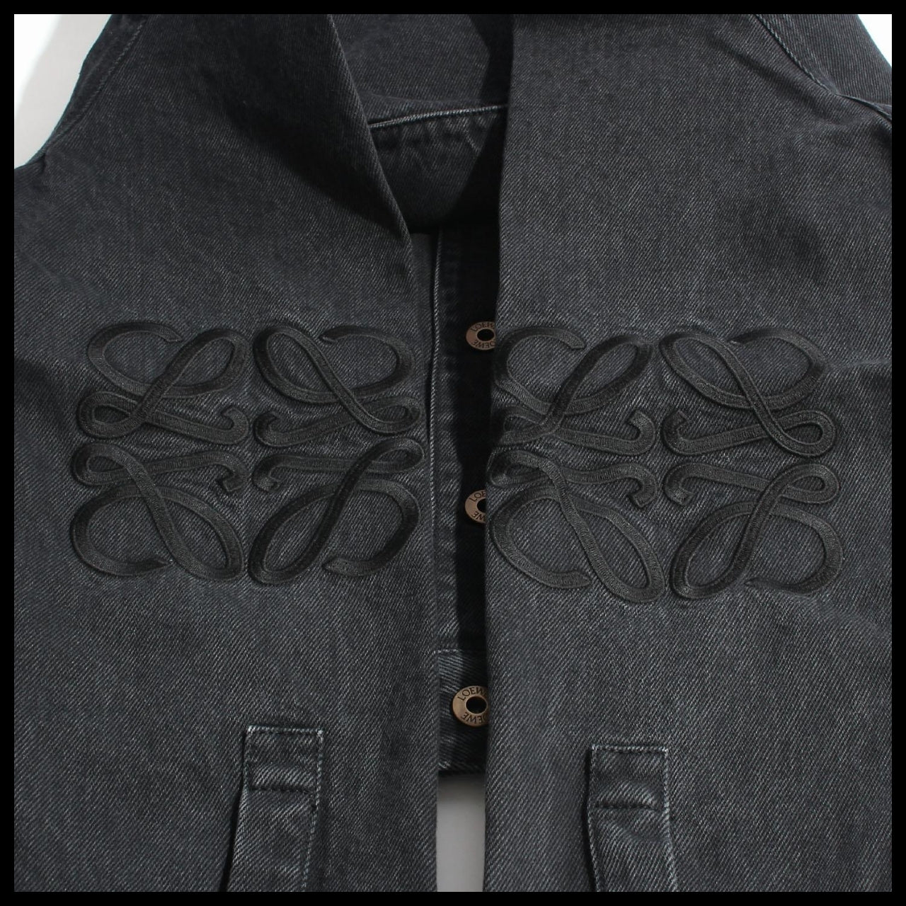 【LOEWE】Black Trucker Jacket casual outerwear