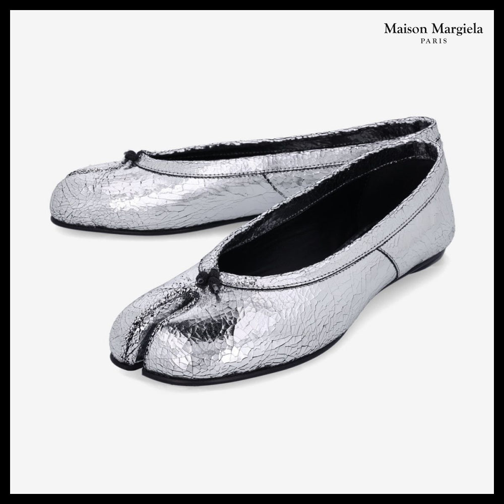 【Maison Margiela】New Tabi Ballerina Flat Shoes - Silver