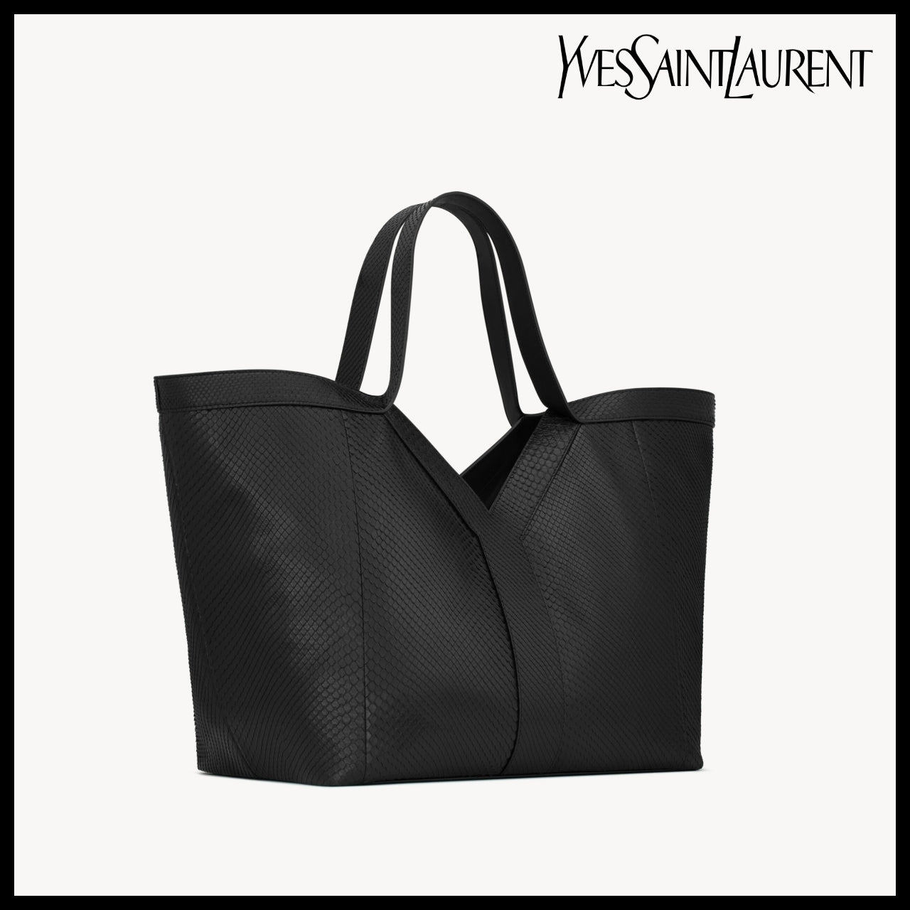 【Saint Laurent】Python Leather Y Tote Bag