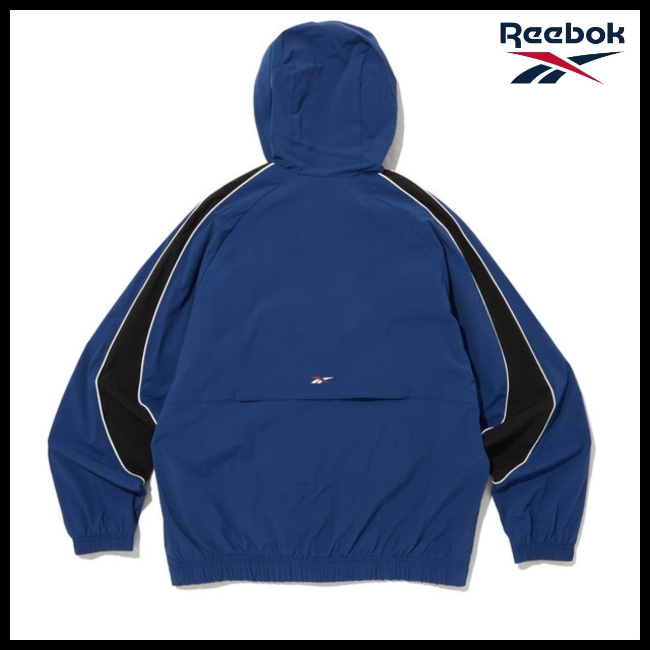 【Reebok】Stretch Hooded Windbreaker Jacket Blue