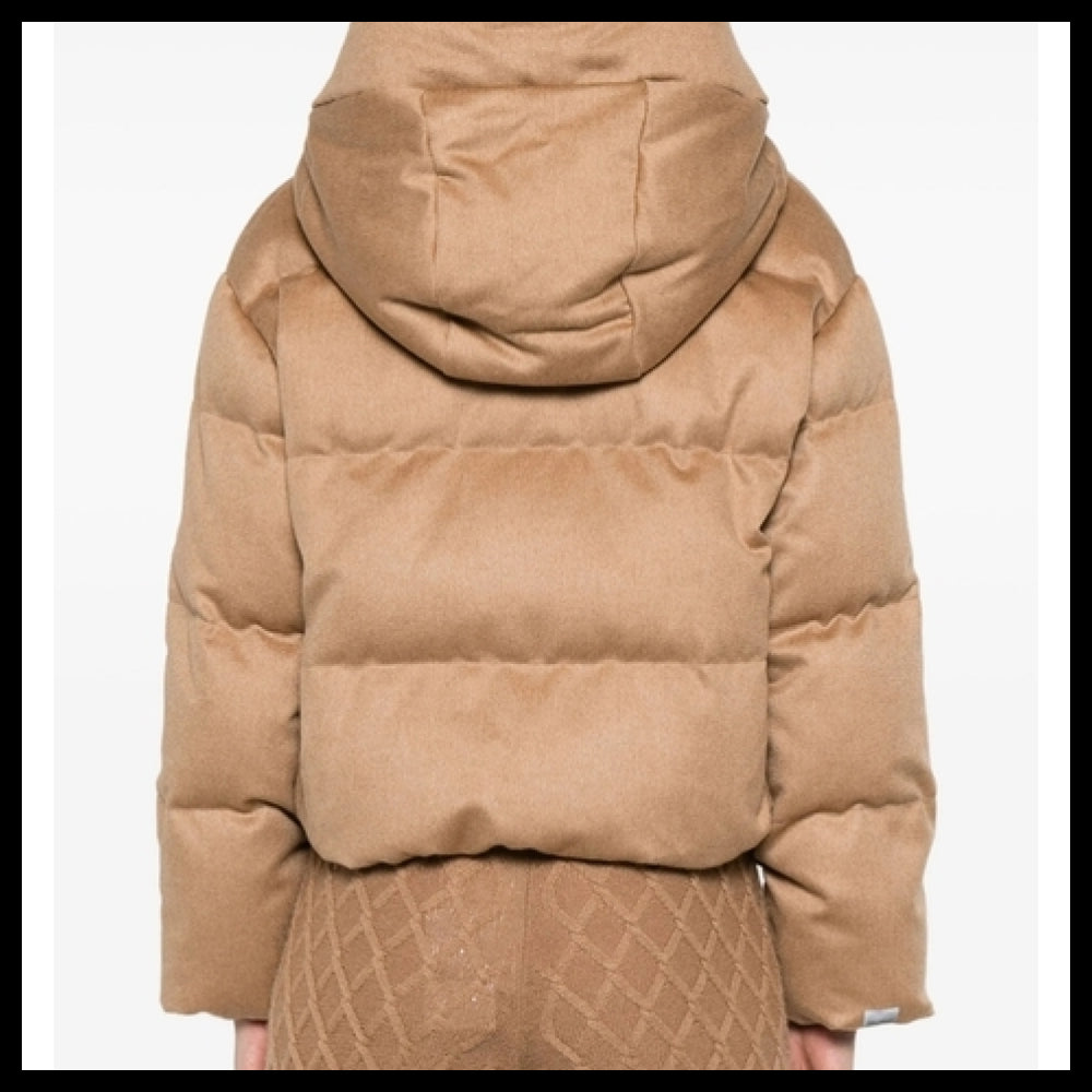 【Max Mara The Cube】Brown Reversible Hooded Padding