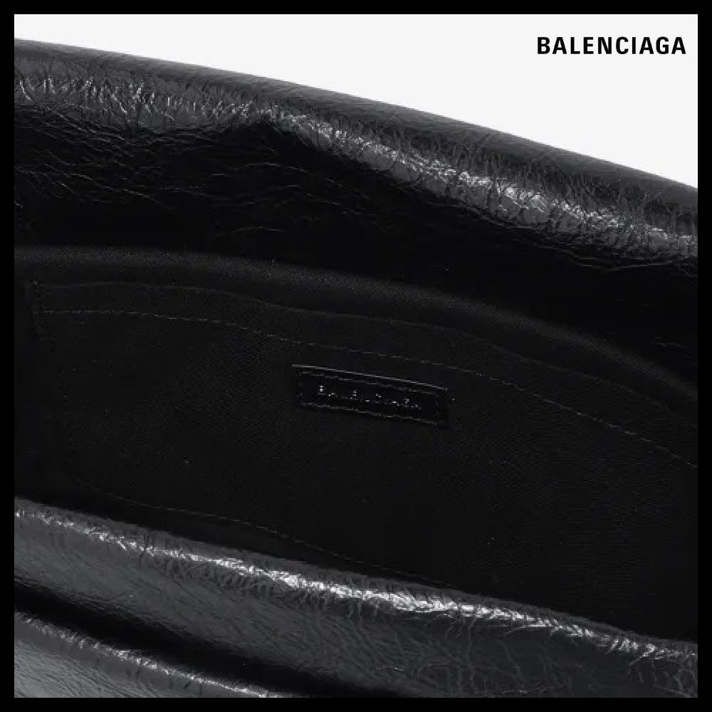 【BALENCIAGA】Small Monaco Crossbody Bag Black