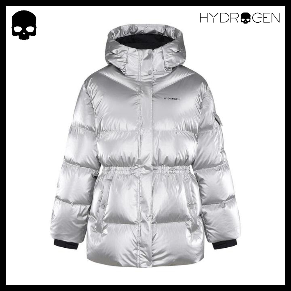 【HYDROGEN】WOMEN HELIUM RDS MID-LENGTH DOWN JACKET SILVER