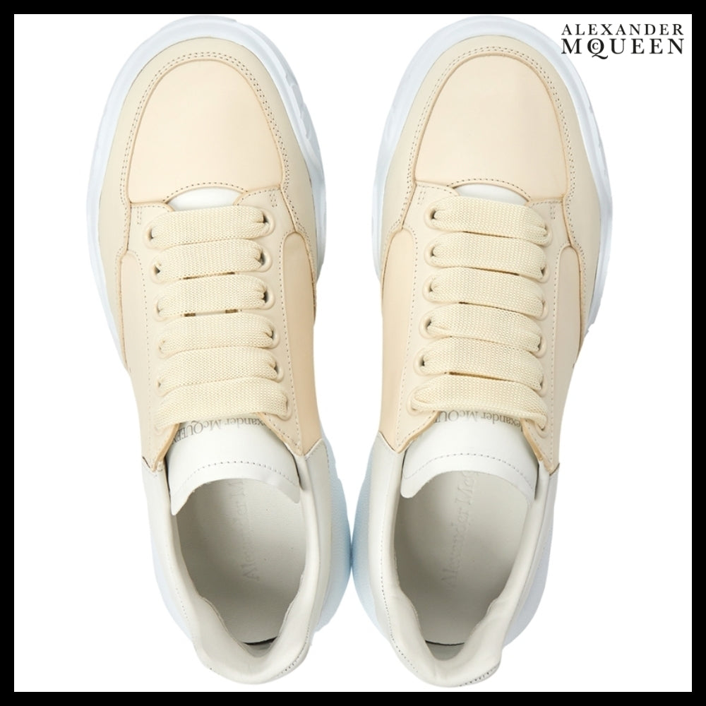 【Alexander Mcqueen】Court Trainer Sneakers Beige White