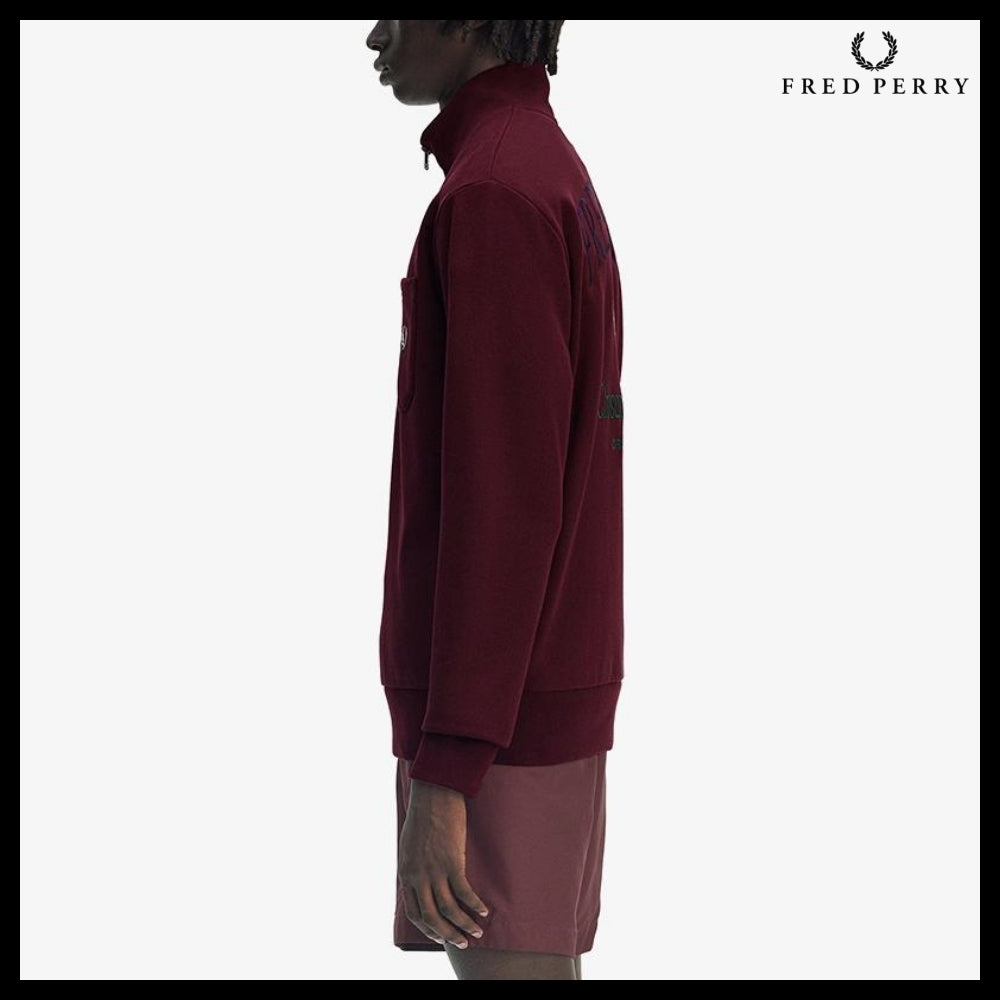 【FREDPERRY】ClubhouseEmbroideredChampionHalfzipSweatshirt