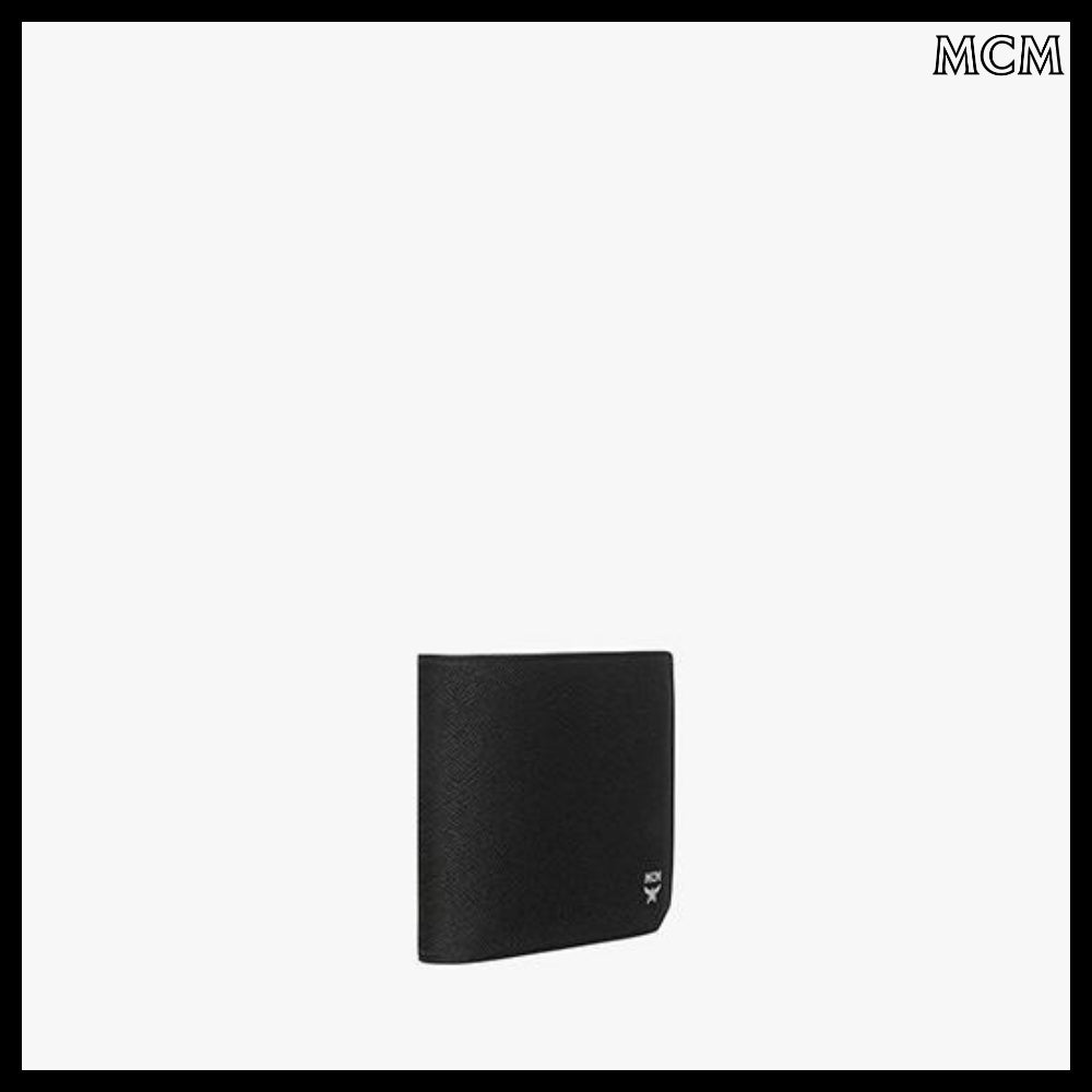 【MCM】New brick embossed leather card case bifold wallet