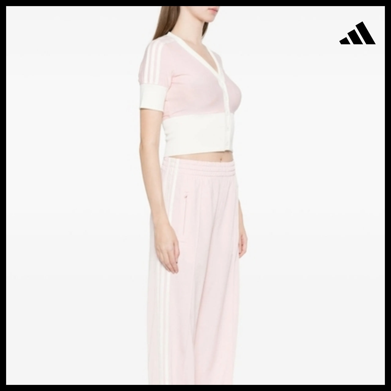 【adidas】 Pink Short Sleeve T Shirt