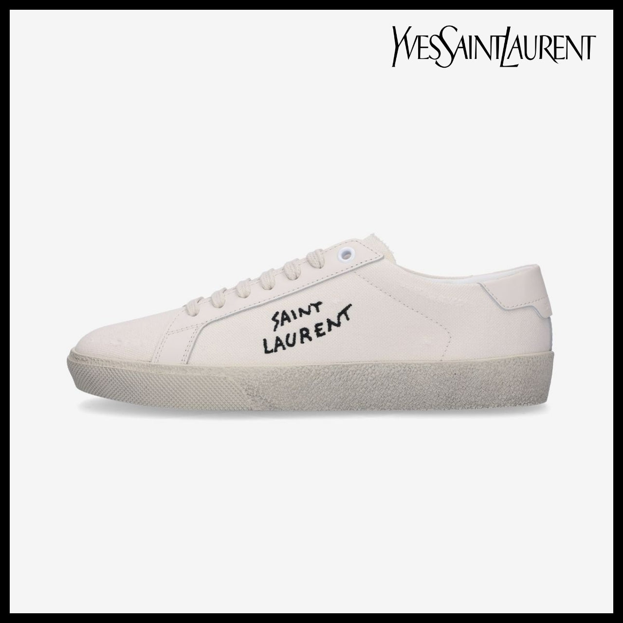 【Saint Laurent】SL06 Low-Top Sneakers - Cream