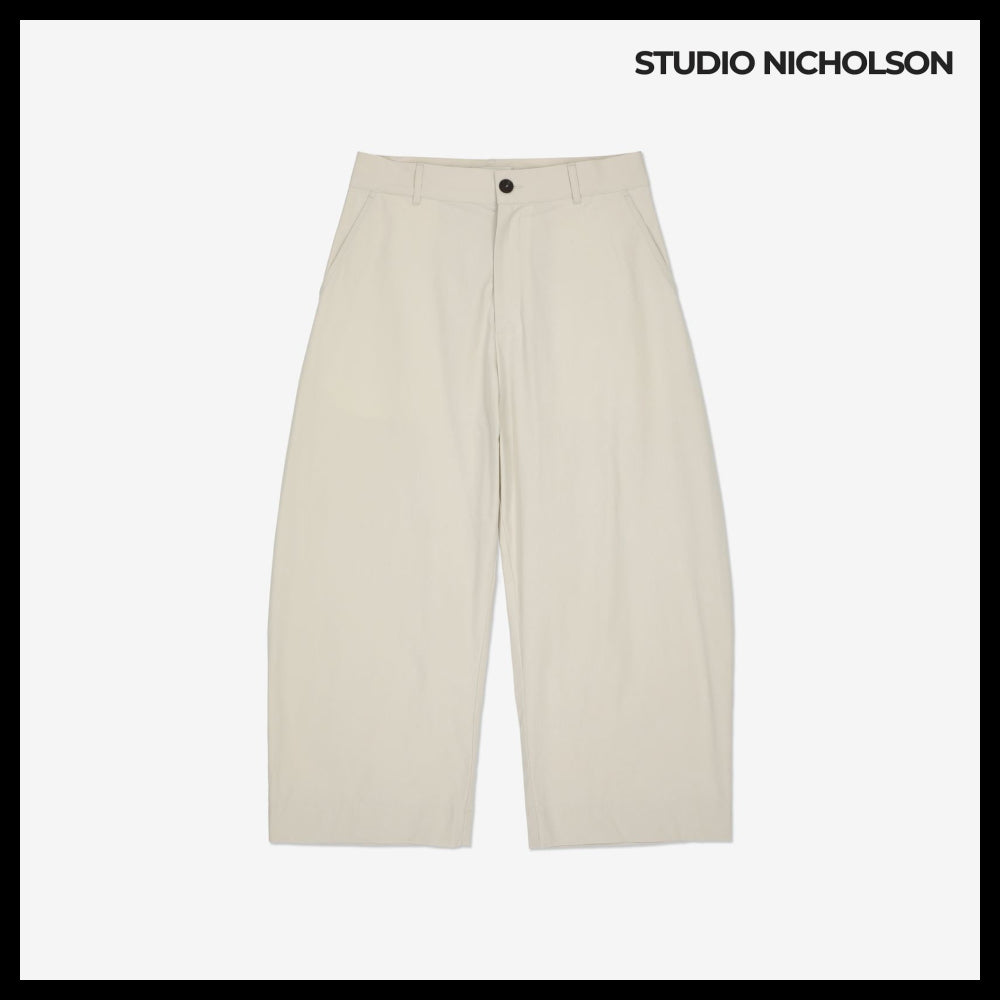 【STUDIO NICHOLSON】ボソン ワイド クロップパンツ ボーン