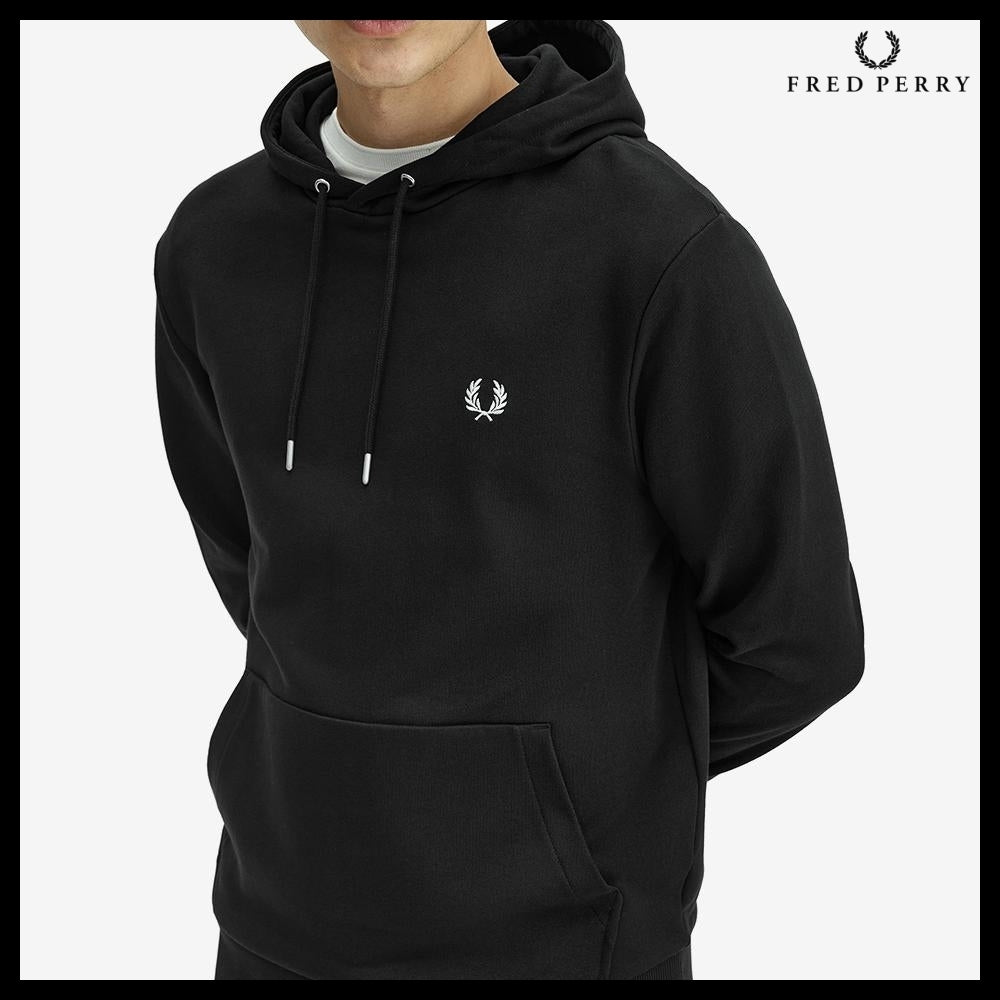 【FRED PERRY】Tip Hooded Sweatshirt Black