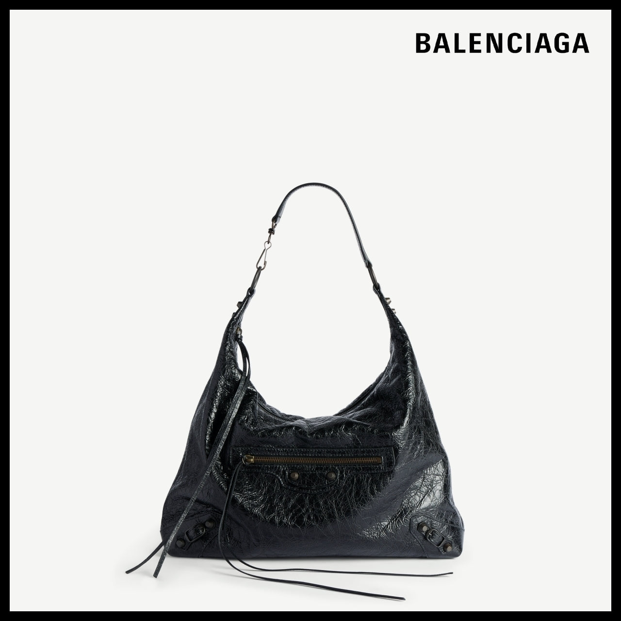 【BALENCIAGA】Le City Hobo Bag Medium Black