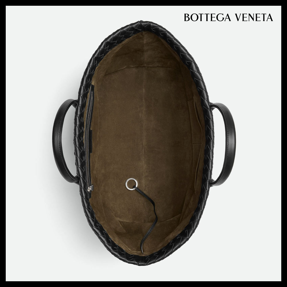 ◆BOTTEGA VENETA◆LARGE CABAT TOTE BAG KHAKI BLACK