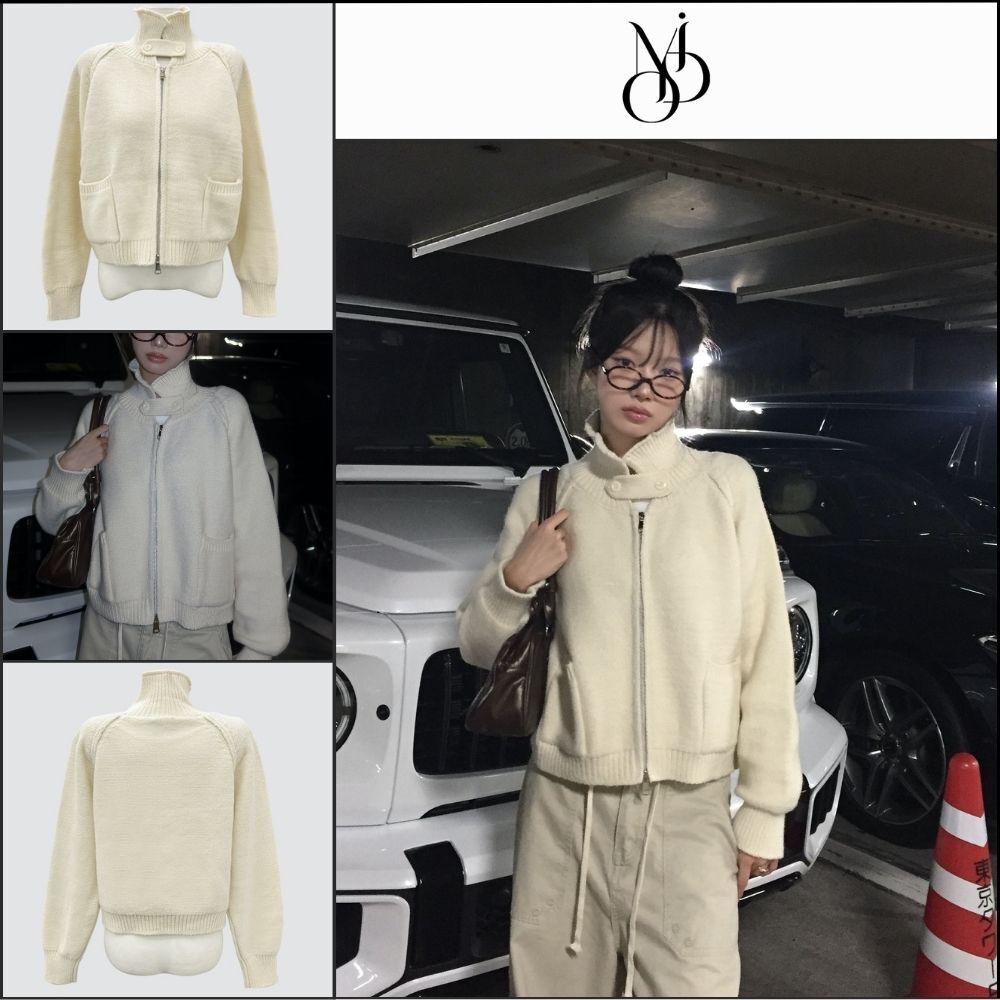 【MODIMOOD】In Tokyo Koi High Neck Knit Zip-Up