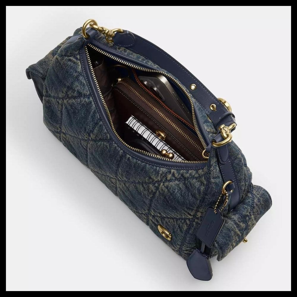 【Coach】Pocket Juliet Bag 30 In Regenerative Cotton Denim