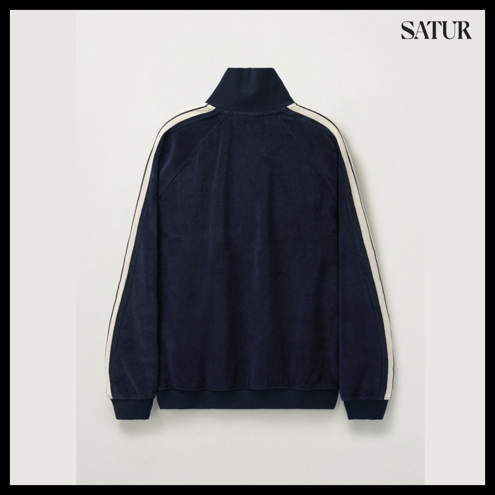 【SATUR】Velour Loose Fit Half Zip-Up 3colors