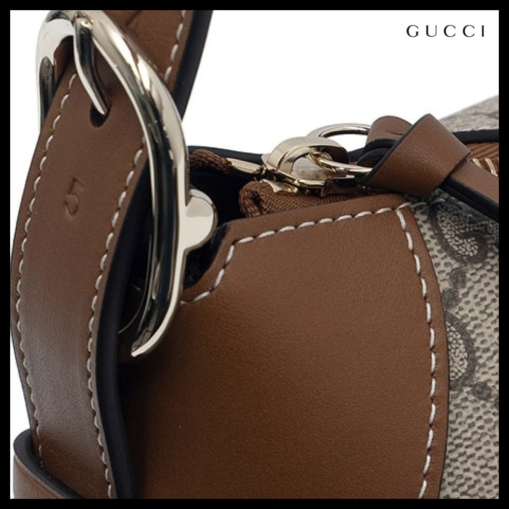 【GUCCI】GG Emblem Medium Shoulder Bag Beige Brown GG