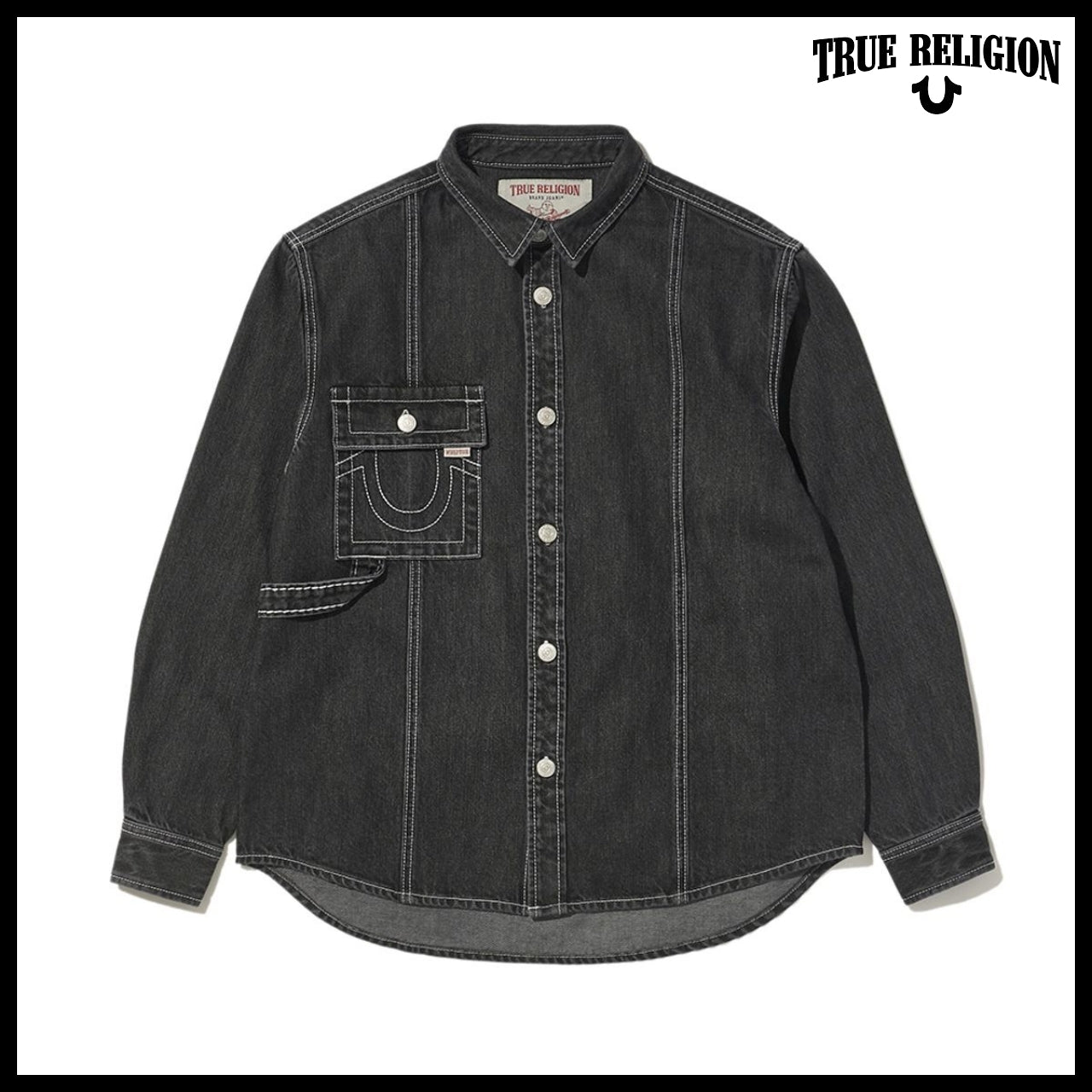 【TRUE RELIGION】DENIM FIELD SHIRT BLACK