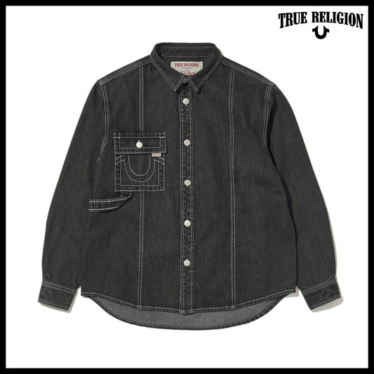 【TRUE RELIGION】DENIM FIELD SHIRT BLACK