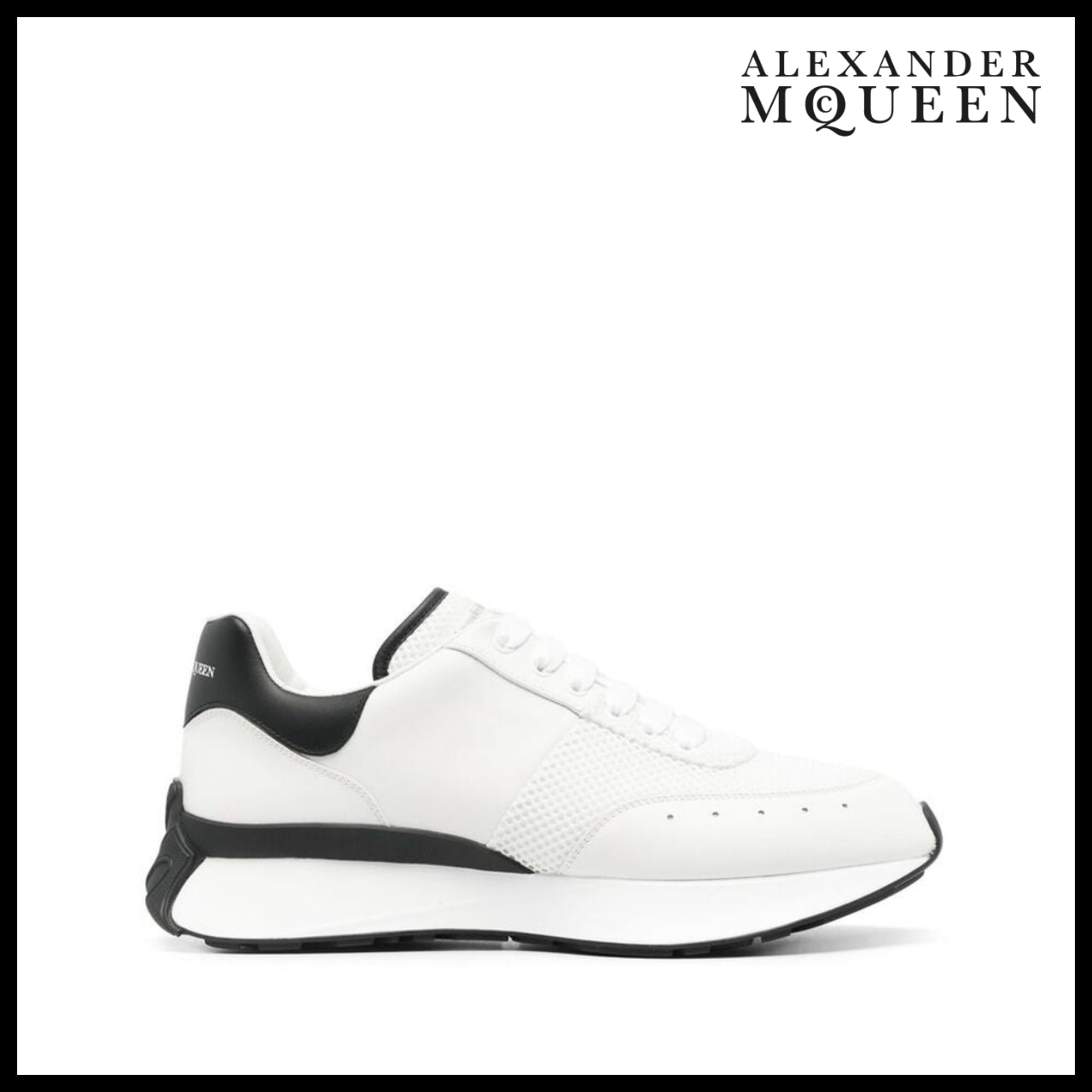 【Alexander Mcqueen】Sprint Runner Sneakers White Black