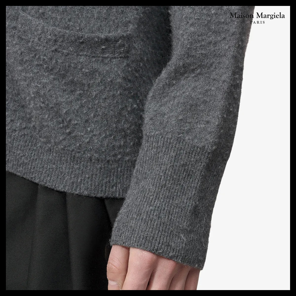 【Maison Margiela】Back-Stitch Cashmere-Blend Cardigan