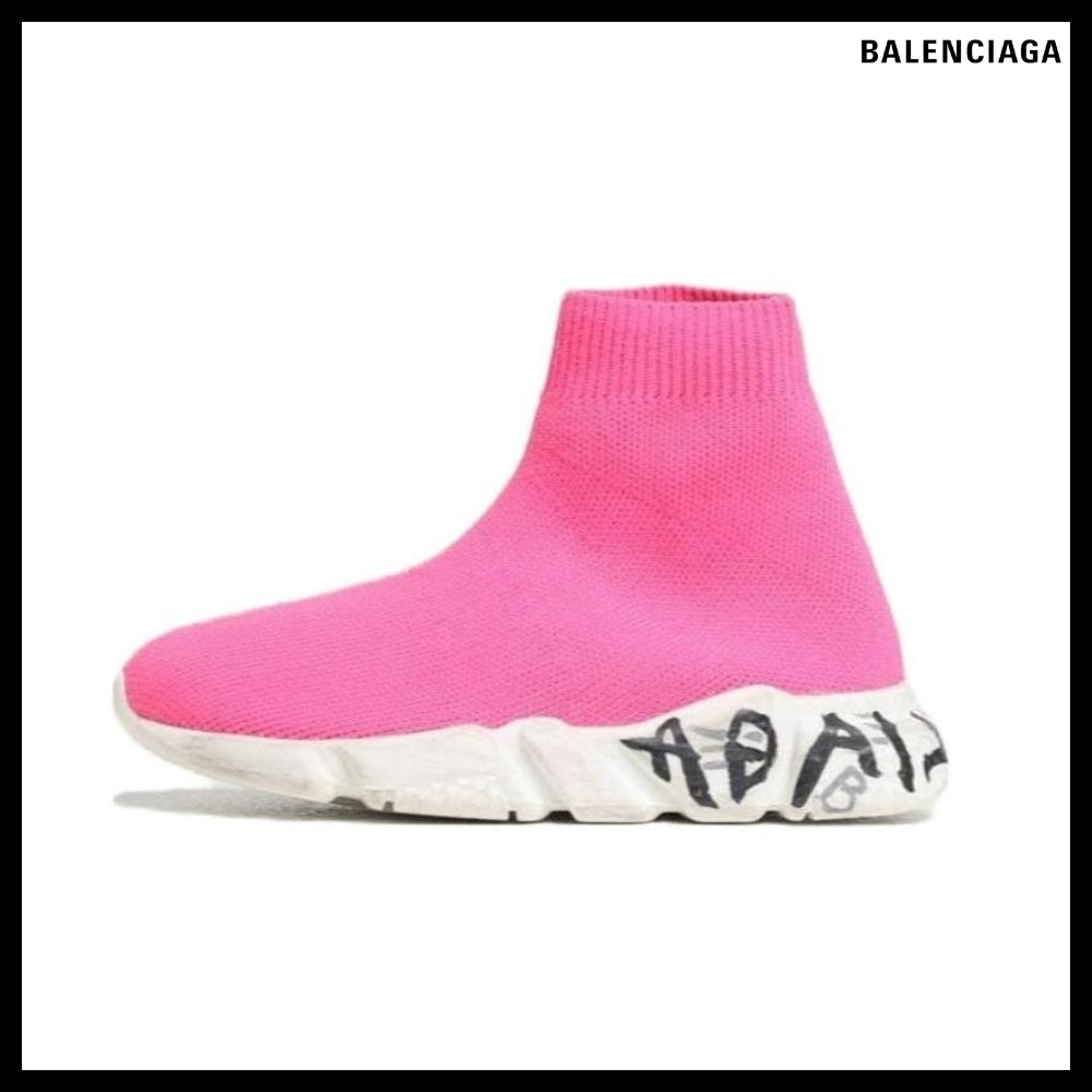 【BALENCIAGA】Kids Speed Graffiti Recycled Knit Sneaker