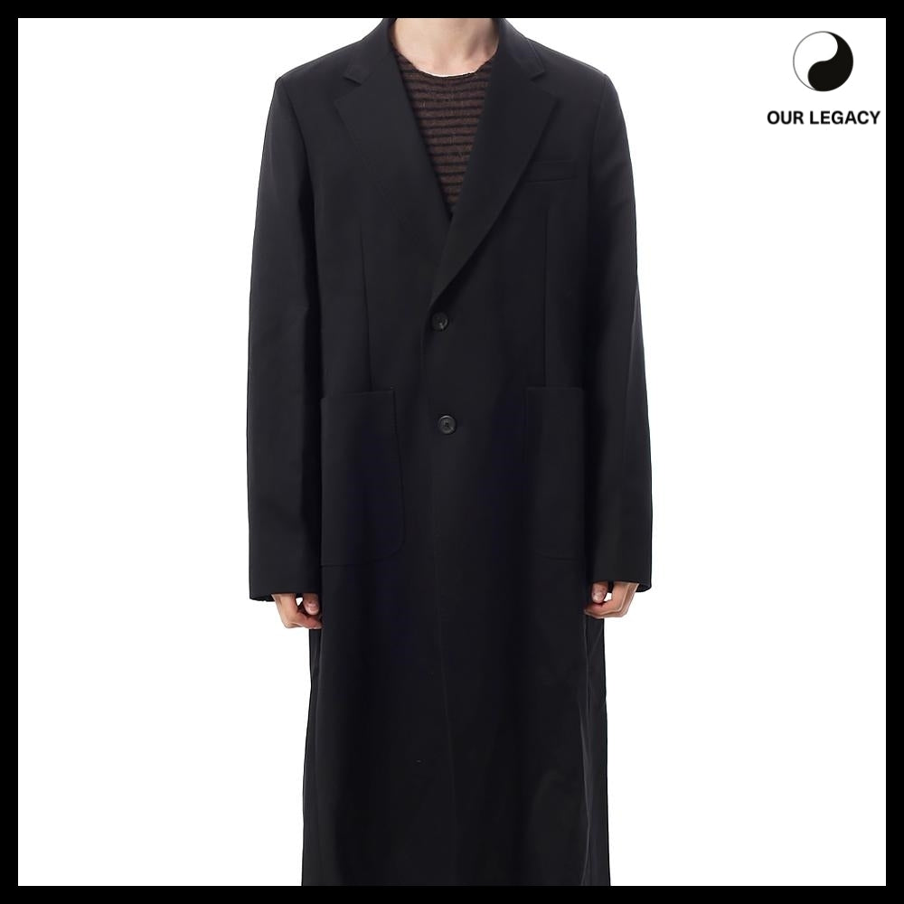 ◆OUR LEGACY◆25FW Robe Overcoat Onyx Black Tech Sateen
