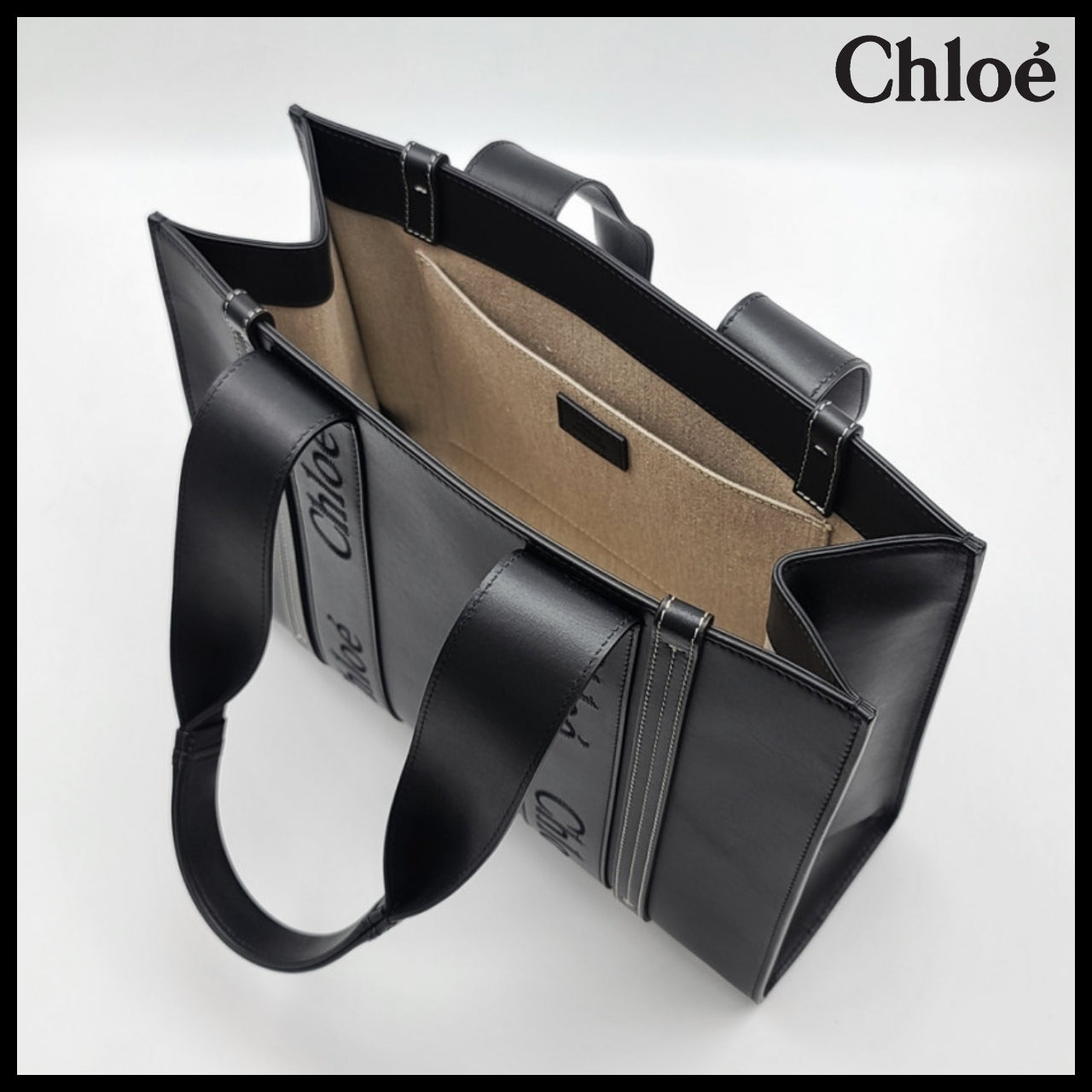 【Chloe】Woody Medium Tote Bag Black