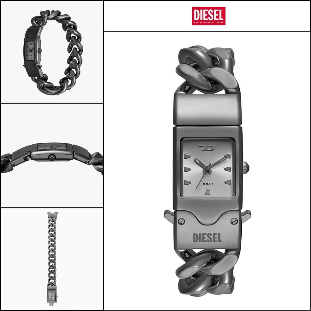 【DIESEL】DZ2227 Closer Square Women’s Metal Watch