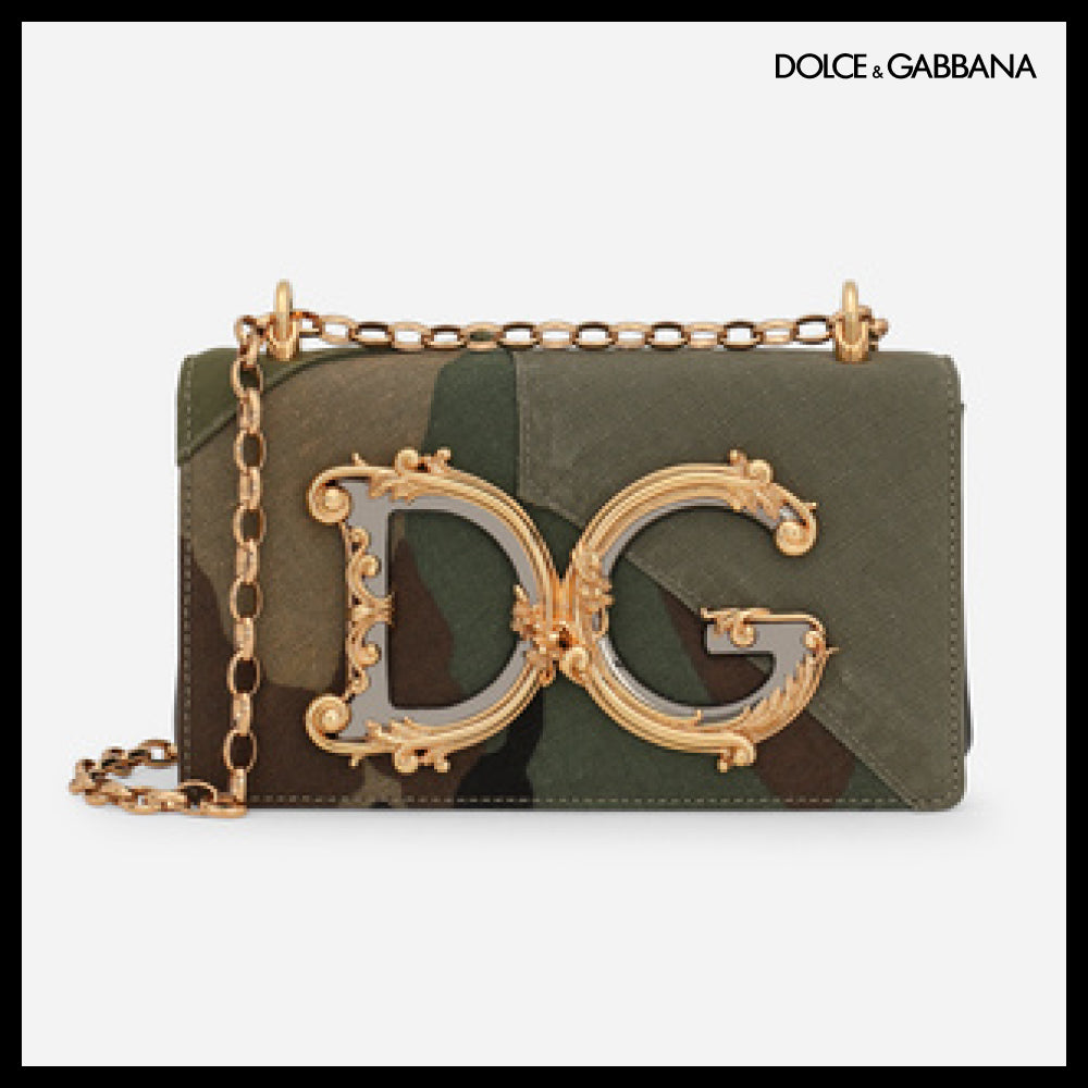 【Dolce & Gabbana】DG GIRLS PHONE BAG IN CAMOUFLAGEPATCHWORK