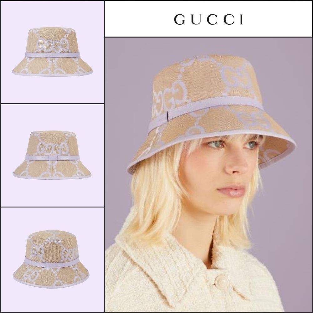 【GUCCI】 ジャンボ GG ジャカード バケットハット