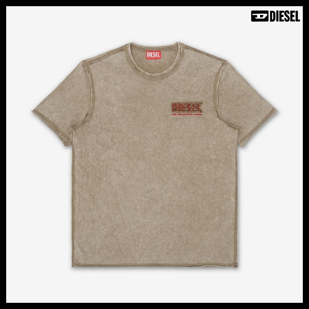 【DIESEL】T-Raw Just-V1 Short Sleeve T-Shirt - Oak