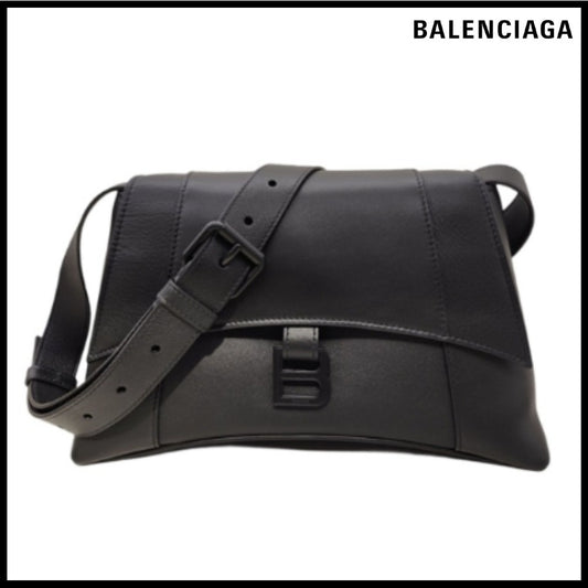 【BALENCIAGA 】Downtown Small Shoulder Bag Black